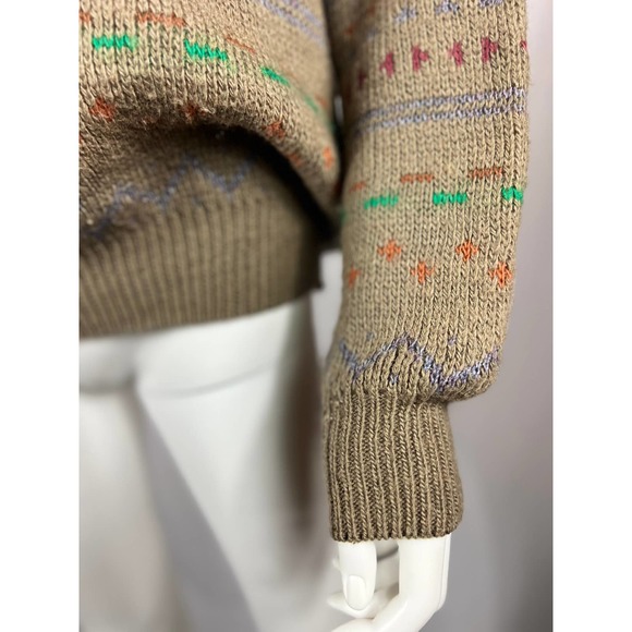 1980's Multi-Brown Wool Sweater - Picture 3 of 6